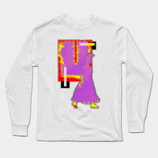 Stroll In Purple Pink Long Sleeve T-Shirt